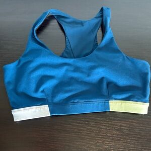 MPG Blue and White Sports Bra
